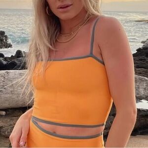 Five the Label Mango Athletic Tank with Gray Trim